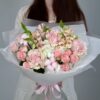 Сборный букет с розовым хлопком