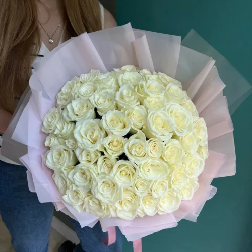 Шикарный букет из 101 розы 50 см