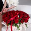 Шикарная корзина со 101 розой