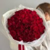 Монобукет из 101 красной розы
