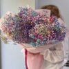 Wow-букет из радужной гипсофилы