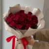 Монобукет из 21 красной кенийской розы