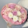 Сборный букет с розовыми французскими розами «Pink»