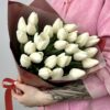 Букет из 25 белых тюльпанов