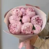 Моно-букет из 9 пионов «Сара Бернар»
