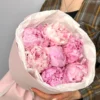 Монобукет из 7 розовых пионов