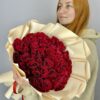 Букет из 51 красной кенийской розы